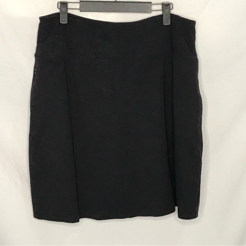 Betabrand Skort Ponte Stretch Mini Skirt‎ Athletic Tennis Golf Lined Black Sz L